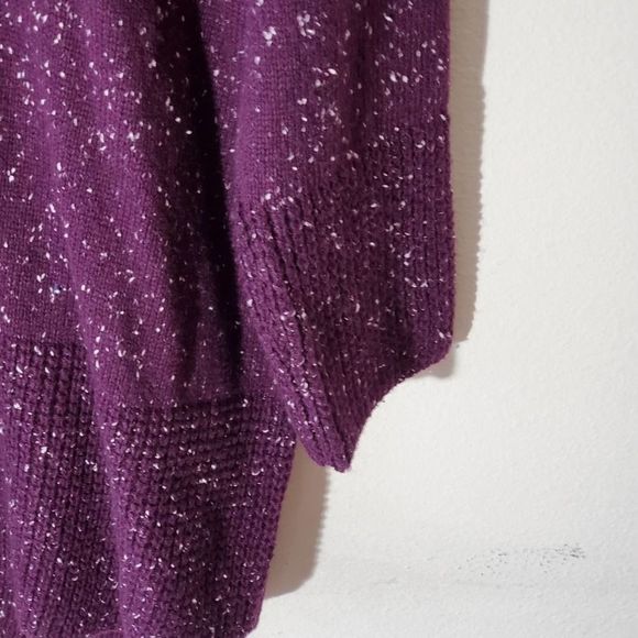 CALVIN KLEIN plus Size purple Space-Dye Cowlneck Sweater 1X 3X new! - Picture 7 of 12